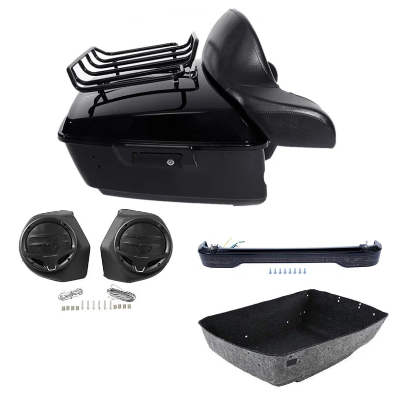 Trunk Pad Rack Light Speaker for Harley Road Street Glide (2014–2026)