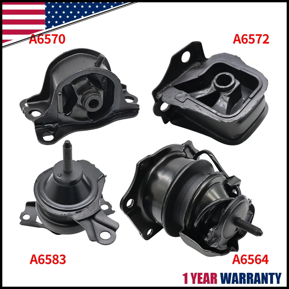 Engine Motor Mounts Kit for Honda Accord 1998-2002 (2.3L)