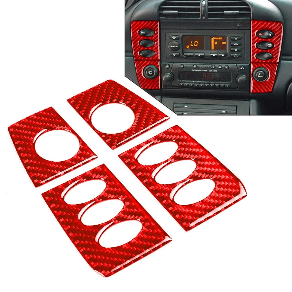 Set of 4 Radio Control Switch Panel Cover Trim for Porsche Boxster 996 (1998–2004)