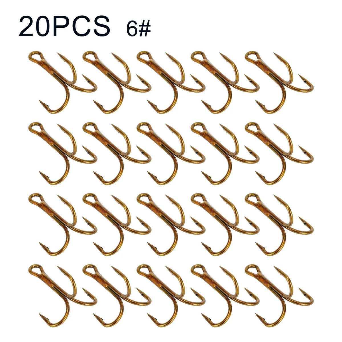 20pcs Double Hook Fishing Lure Barbed Crank for Pike (High Carbon Steel)