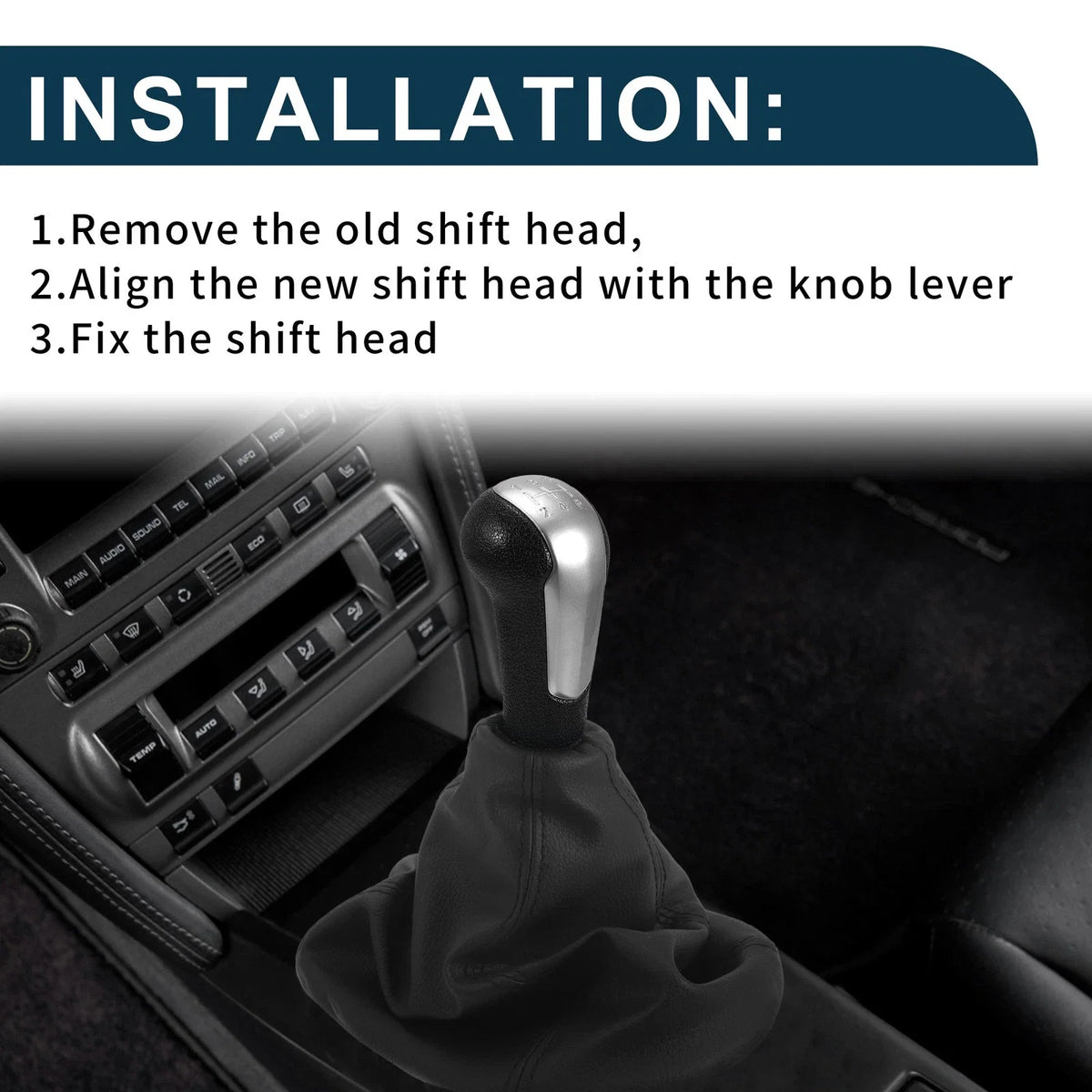 5 Speed Gear Shift Knob with Cover for Chevrolet Spark (2013–2022)