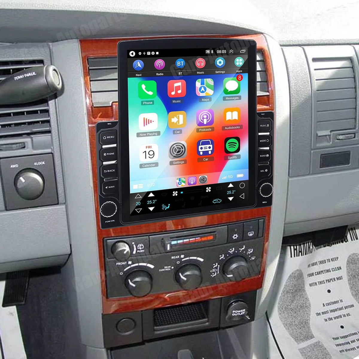 9.7" Stereo Radio GPS Apple CarPlay Android for Dodge Durango (2004–2009) 8WK6D