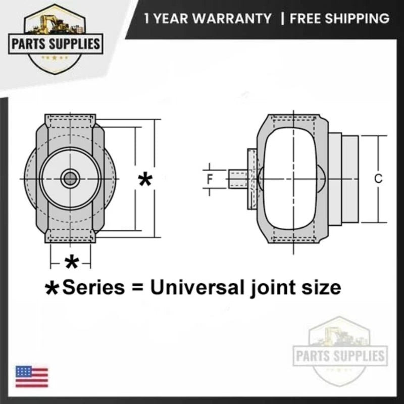 2X Double Cardan CV Ball Stud Weld Yoke for 2" OD Tubing