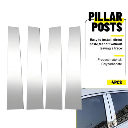 Set of 4 Chrome Door Pillar Post Trim for Dodge Ram 2019–2025