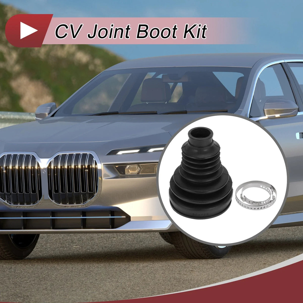 Inner CV Joint Boot Kit with Clamps for BMW i7 (2023–2024) - 31608657288