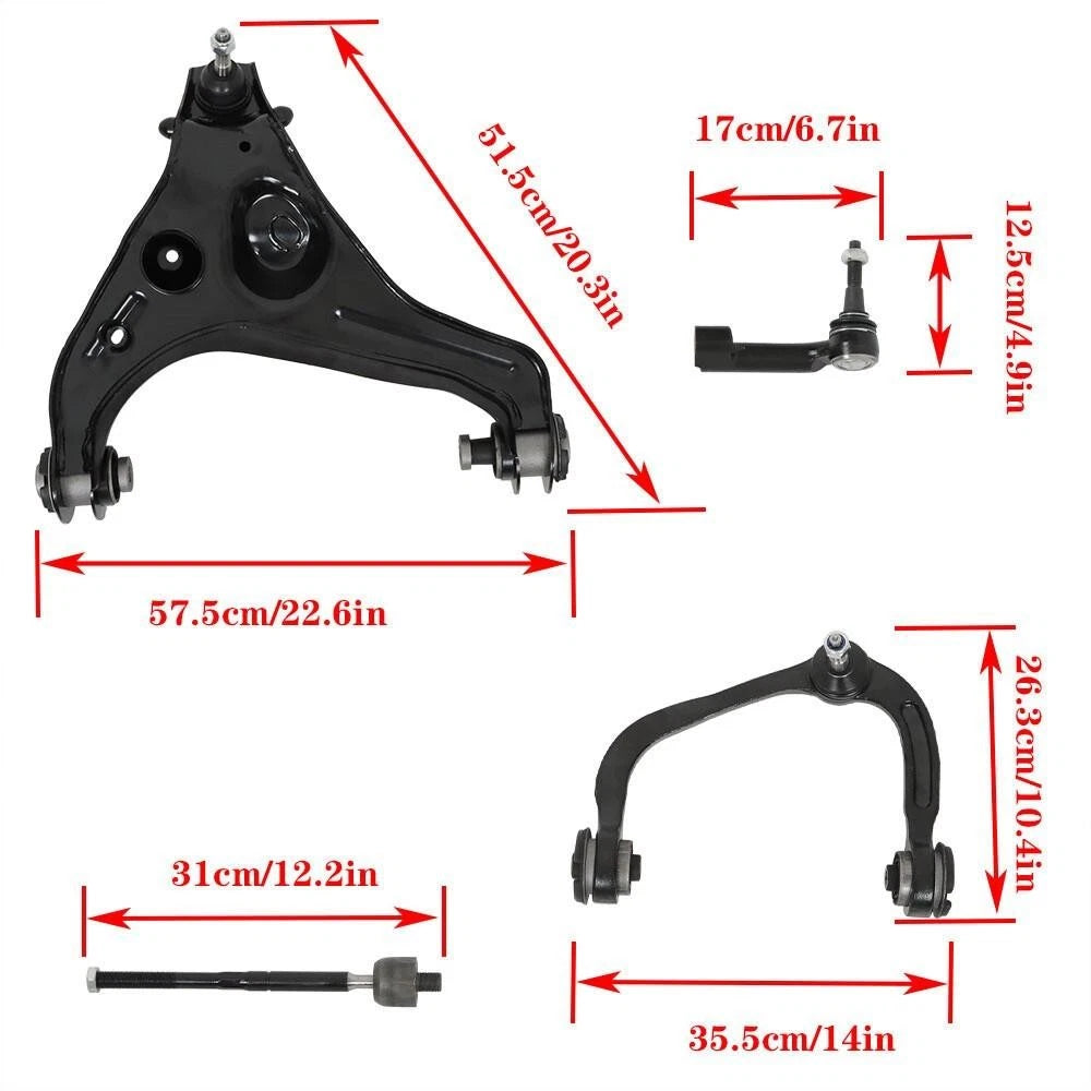 Set of 10 Control Arms & Tie Rods for Ford F-150 (2009–2013) 1207146