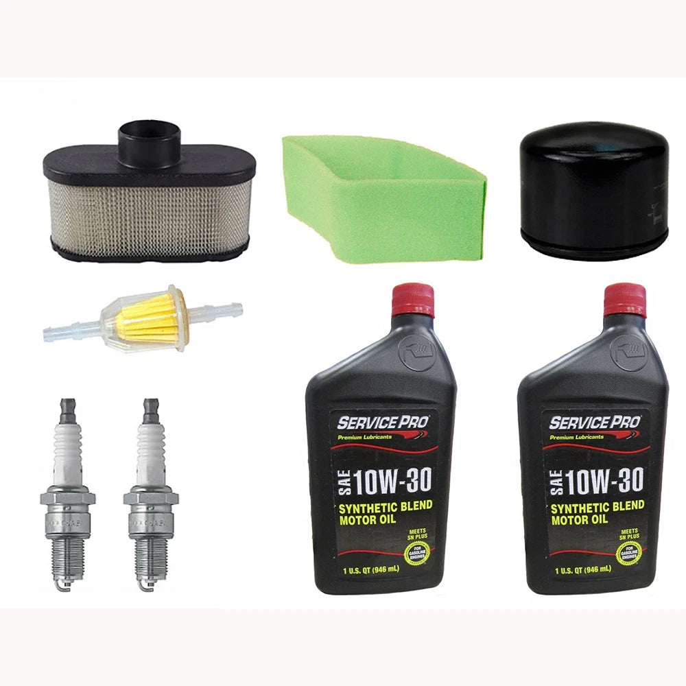 Filters w/ Spark Plugs & Oil Set for Kawasaki FS730V & John Deere