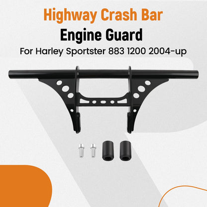 1.25" Black Highway Crash Bar Engine Guard for Harley Sportster XL (883-1200)