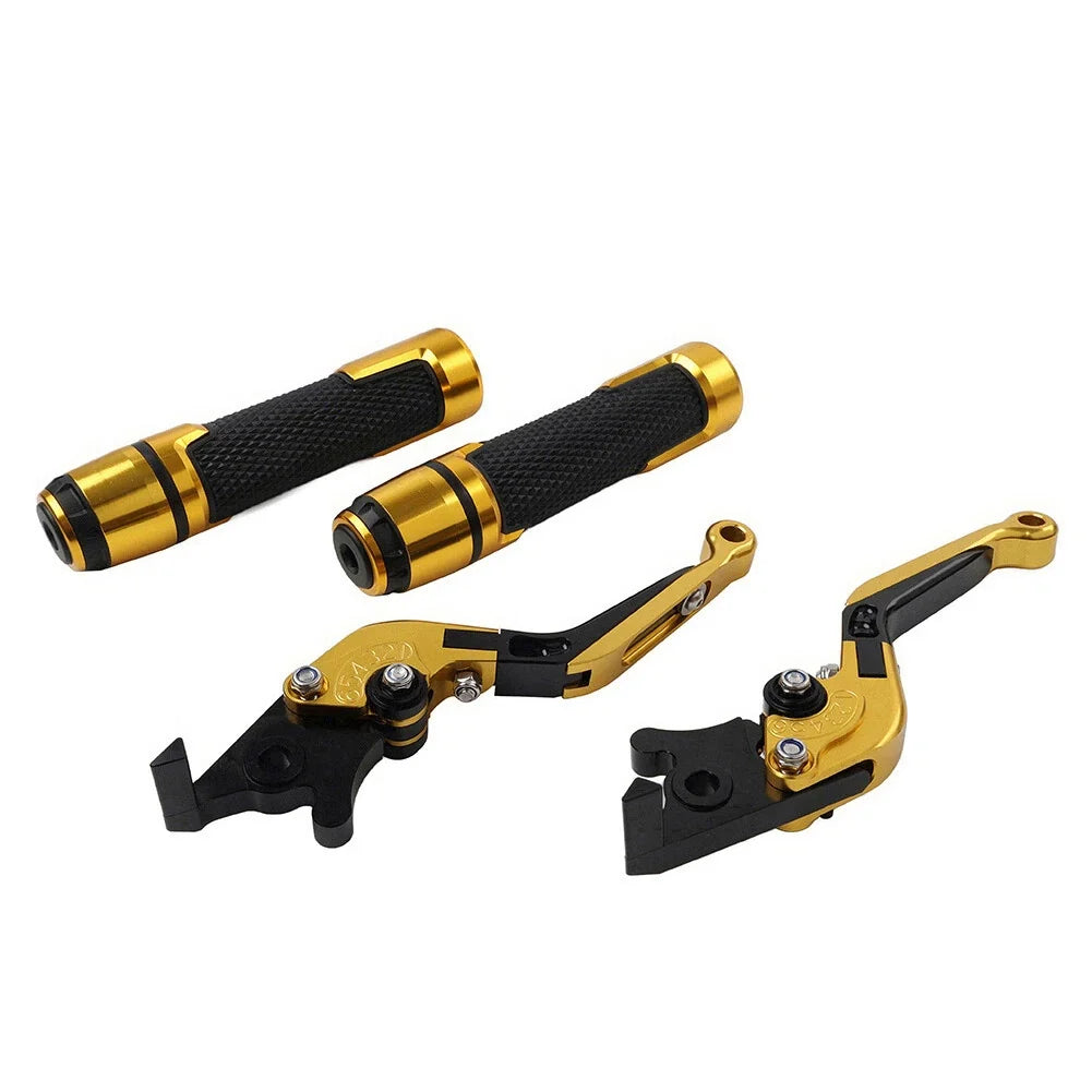 Gold Extendable Brake Clutch Levers Set for Suzuki GSXS125 (2017–2023)