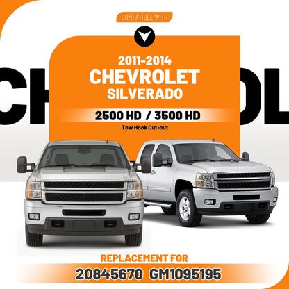 Front Bumper Valance Air Deflector for Chevrolet Silverado 2500HD 3500HD (2011–2014) - CON-A000284, Replace for 20845670, GM1095195