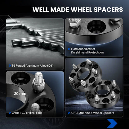 Set of 4 Hubcentric Wheel Spacers for Nissan 370Z & Infiniti G37 (2009–2020)