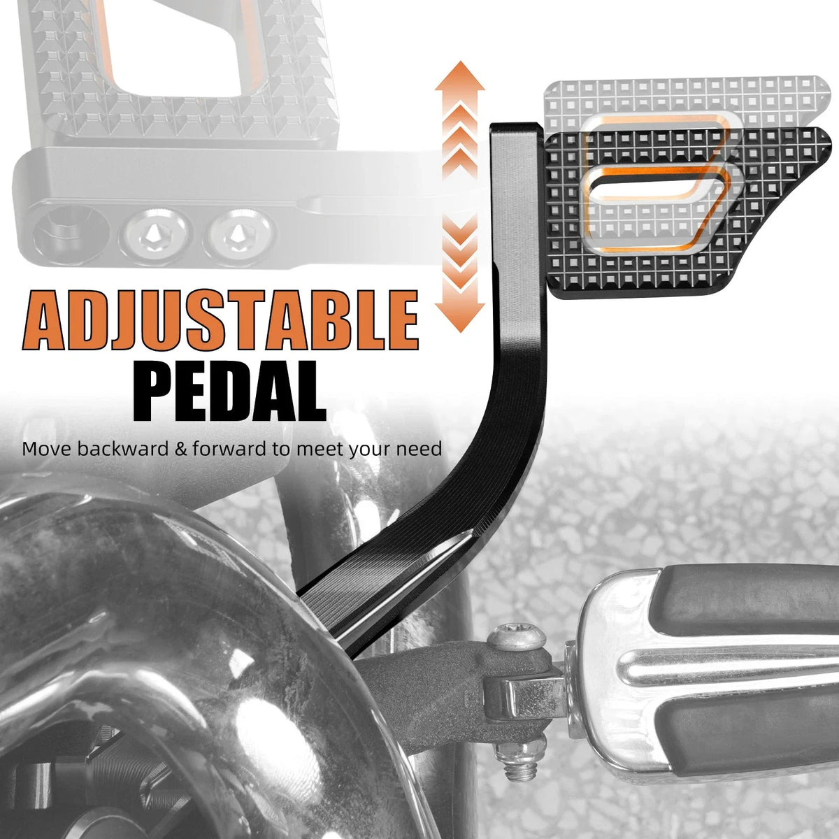 Rear Foot Brake Pedal Lever for Harley Dyna Low Rider FXDL (1993–2012, 2016–2017)