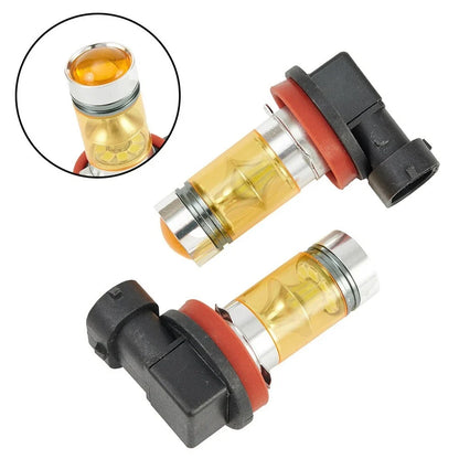 Set of 2 LED Tail Lamp Fog Light Bulbs H11 H8 100W for Driving Bright