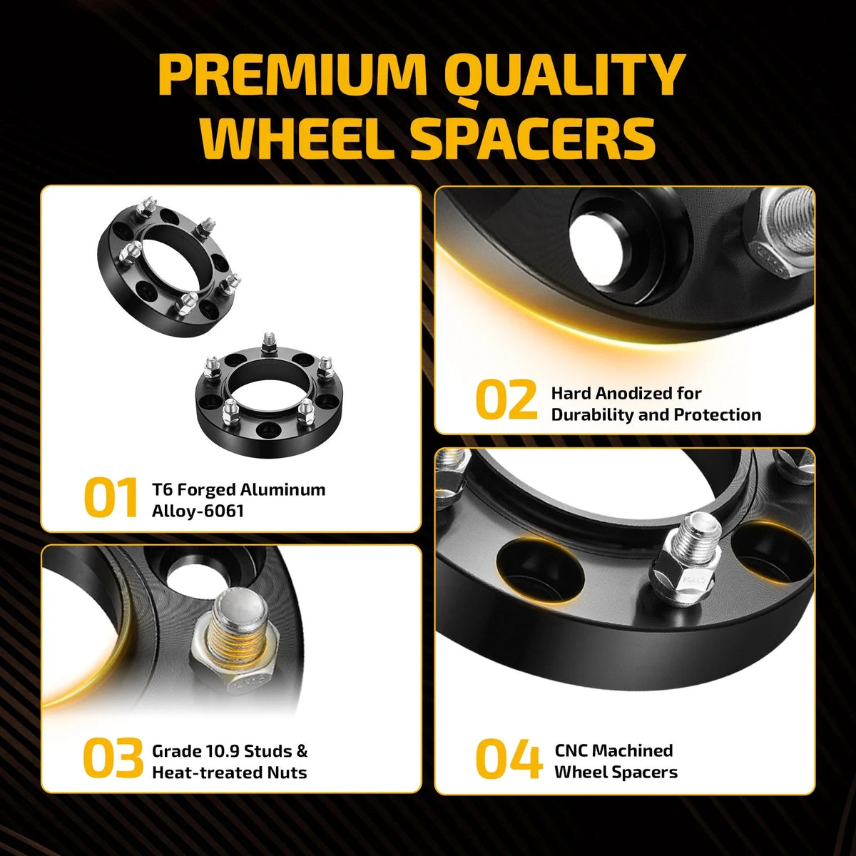 Set of 4 Hubcentric Wheel Spacers 1.25 Inch 5x150 for Lexus LX470 LX570 Tundra