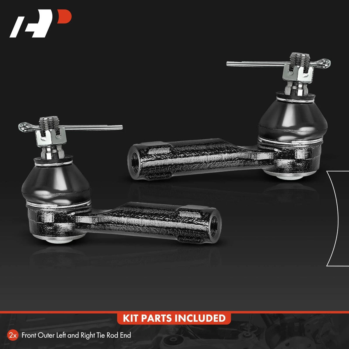 2X Front Outer Side Tie Rod End for Nissan Sentra 1998-1999, 200SX 1998, 485200M025, MES3602