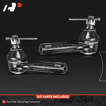 2X Front Outer Side Tie Rod End for Nissan Sentra 1998-1999, 200SX 1998, 485200M025, MES3602