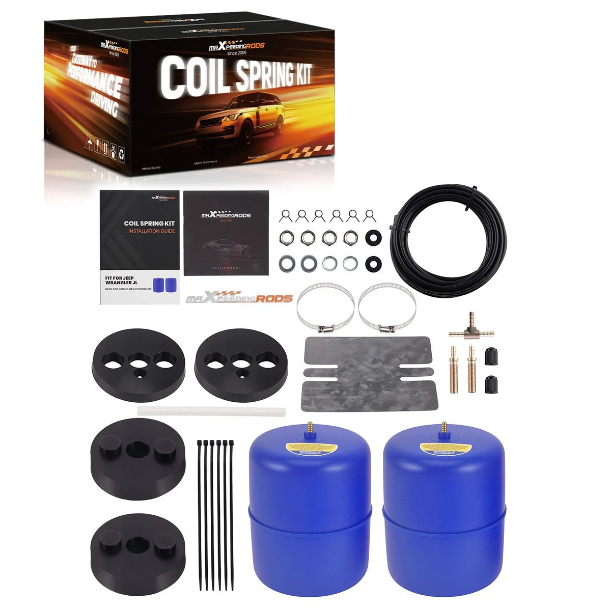 Rear Air Suspension Spring Bag Kit for Jeep Wrangler (2018–2022)