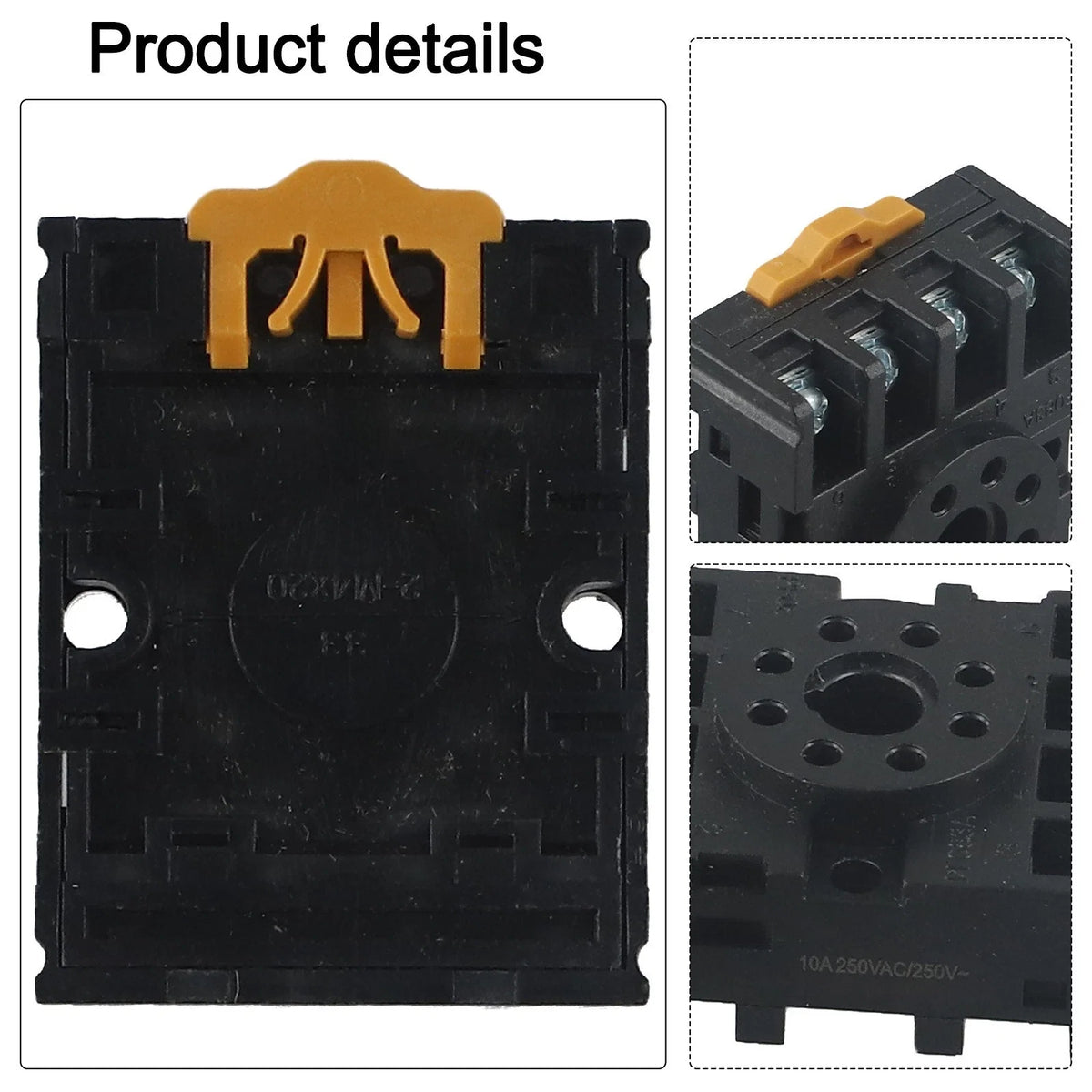 Galvanized Screws Timer Relay Socket Base for Reliable Wiring Connections