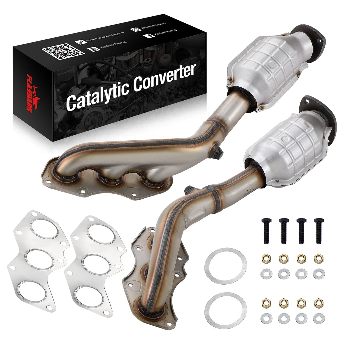 2X Rear Catalytic Converter for Lexus IS250 (2006–2015), IS350 (2006–2017), GS350, RC350