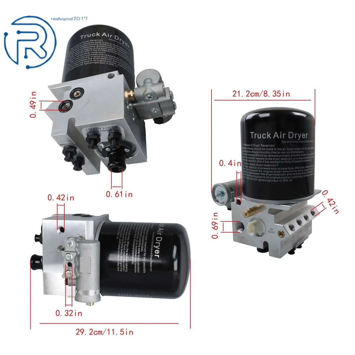 Air Dryer for Freightliner BWK049086 060-K049086 K048167 (12V)