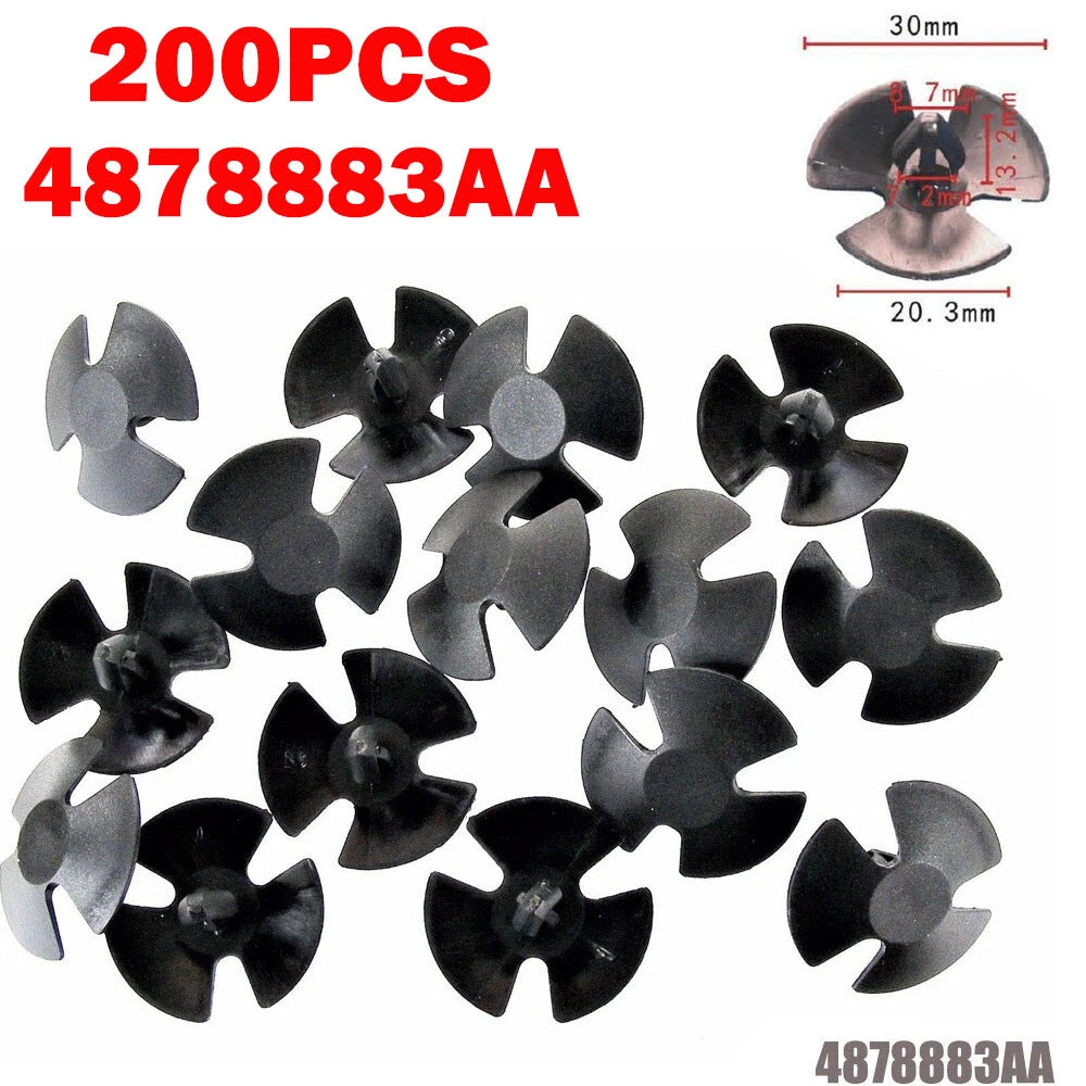 200PC Hood Insulation Pad Retainer Clips for Ram (2002–2023)
