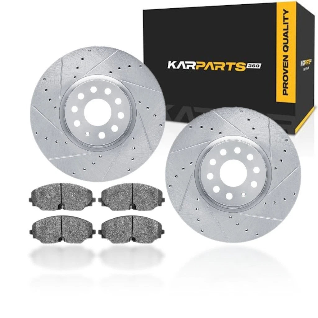 Rotor Set for Volkswagen Teramont (2019) ALX-PAU-DF-7612-74058-CLA2, Drilled & Slotted