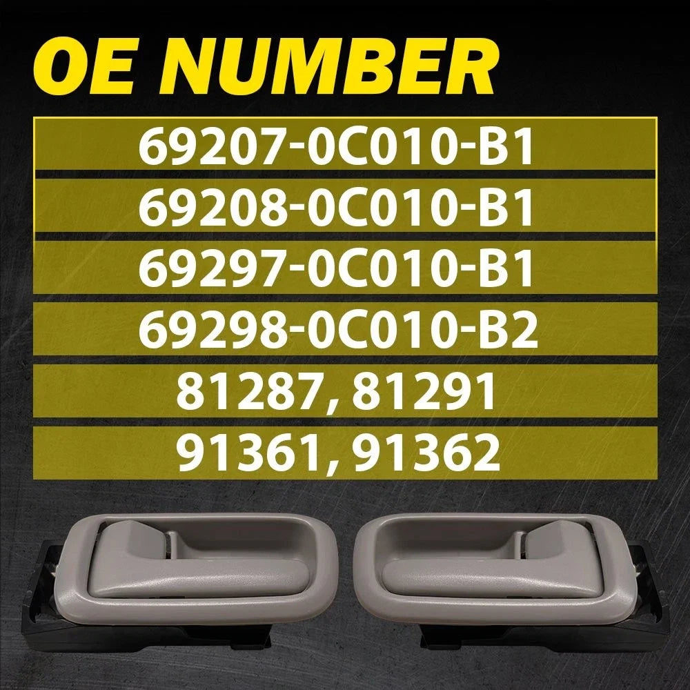 Set of 2 Door Handles for Toyota Tundra (2000–2006) Beige Interior