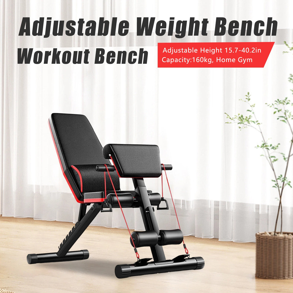 Adjustable Weight Bench for Home Workout (No Specific Part Numbers)