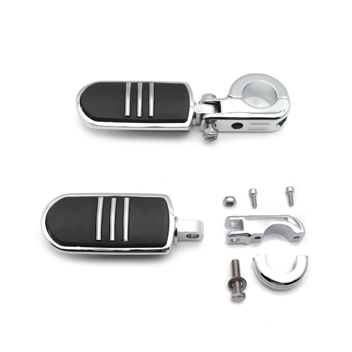 HTTMT 1.25" Highway Flame Foot Peg P Clamps for Harley Sportster (1988–2023)