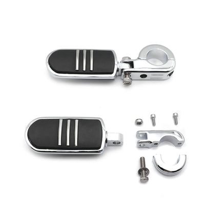 HTTMT 1.25" Highway Flame Foot Peg P Clamps for Harley Sportster (1988–2023)