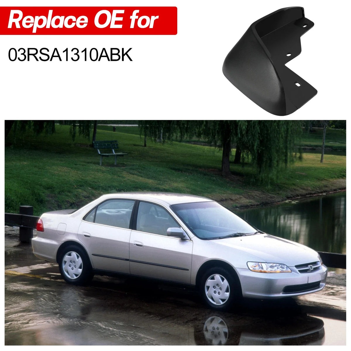 Set of 4 Mud Flaps for Honda Accord Sedan (1998–2002)