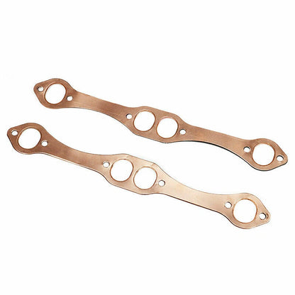 Set of 2 SBC Oval Port Copper Header Exhaust Gaskets for SB Chevy 327 350 383 (PH306)