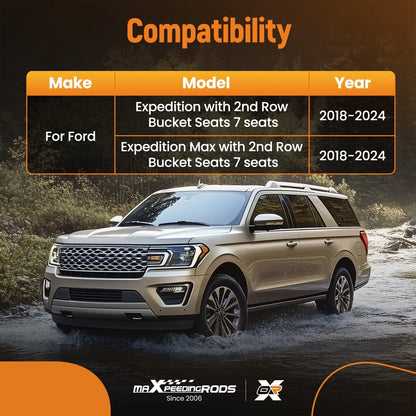 Floor Mats Liners for Ford Expedition (2018–2025) TPE Rubber All Weather 7 Seats