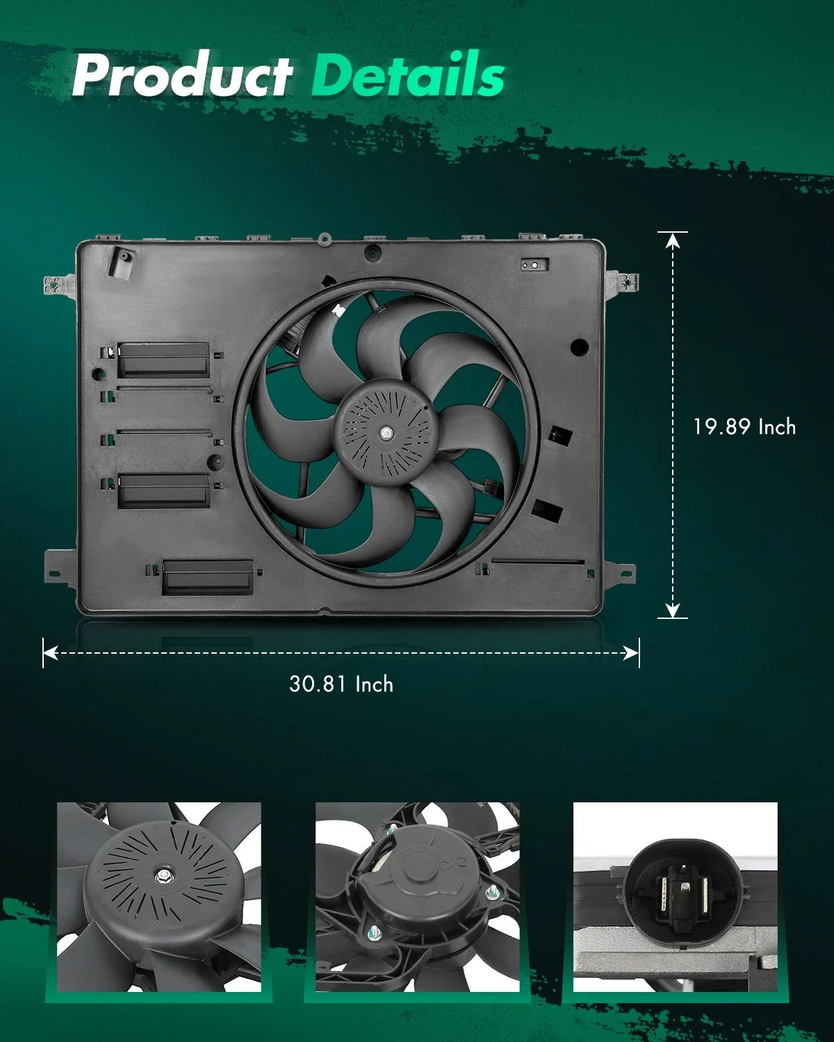 Cooling Fan for Land Rover LR2 (2008–2014) FA70943 Black