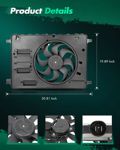 Cooling Fan for Land Rover LR2 (2008–2014) FA70943 Black