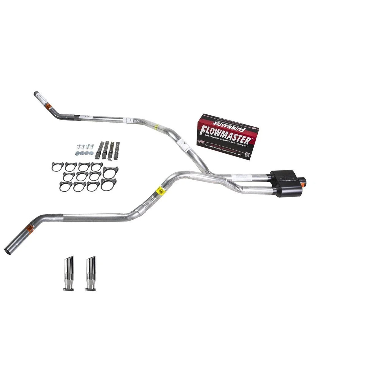 Dual Exhaust 2.5" Pipe for F150 (1995–1997) - Flowmaster Super 10, RC Tip