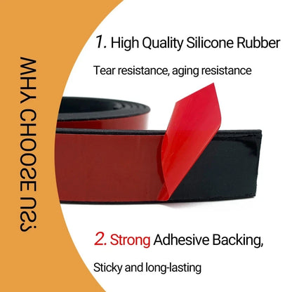 Set of 4 Rubber Seal Strips for DIY Weatherproofing (10 Ft)