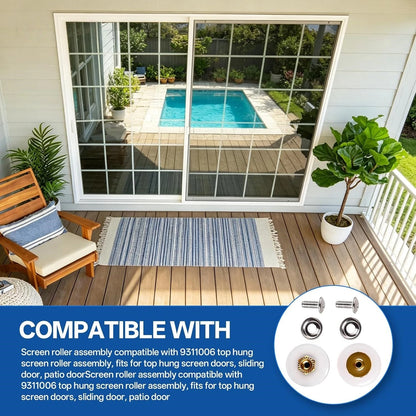 2Pcs Screen Door Rollers for Marvin Top Hung Screen Doors