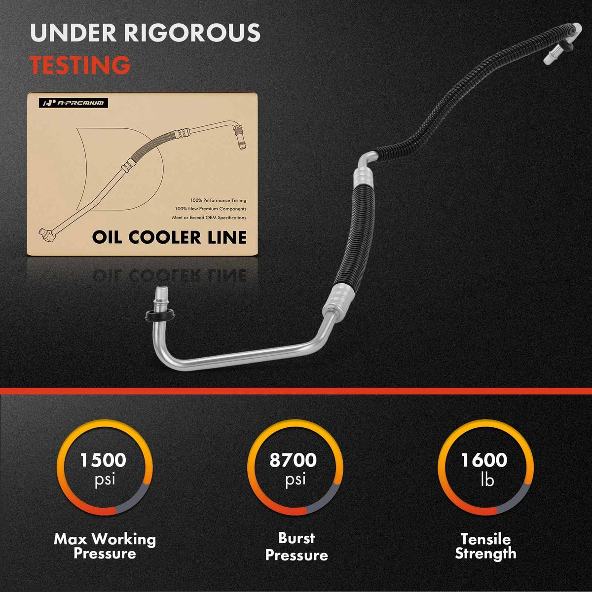 Automatic Transmission Oil Cooler Hose for Chrysler 200 (2011–2014) 5058465AC, 624-622