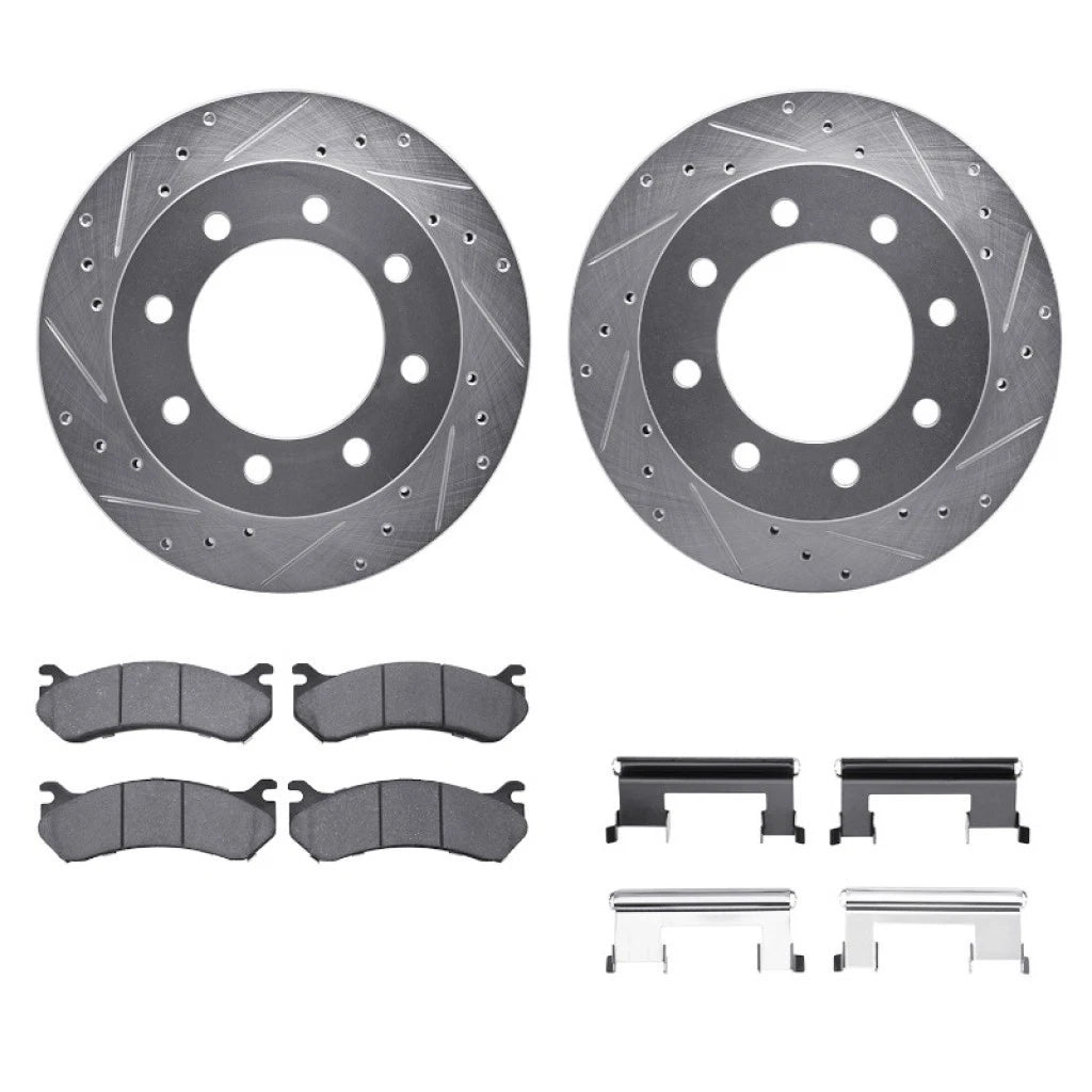 Drilled and Slotted Rotors for Chevy Silverado 3500 (2004–2010) ALX-PAU-DF-7212-48012-CLA2