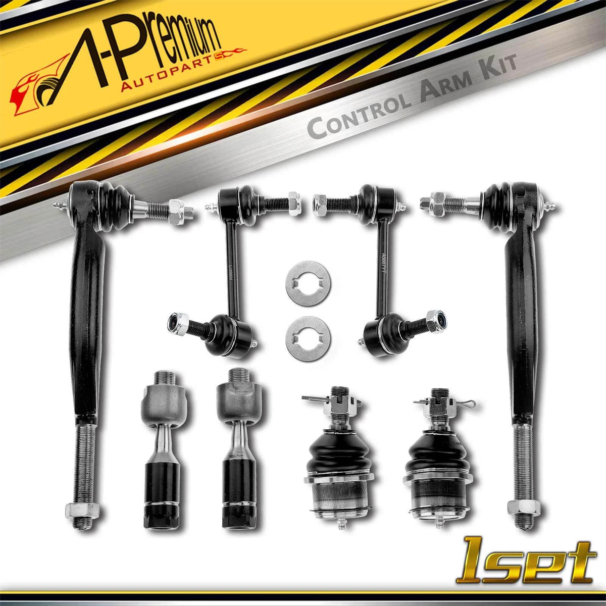 Set of 8 Front Lower Ball Joints Sway Bar Links for Buick Rainier (2004–2007)