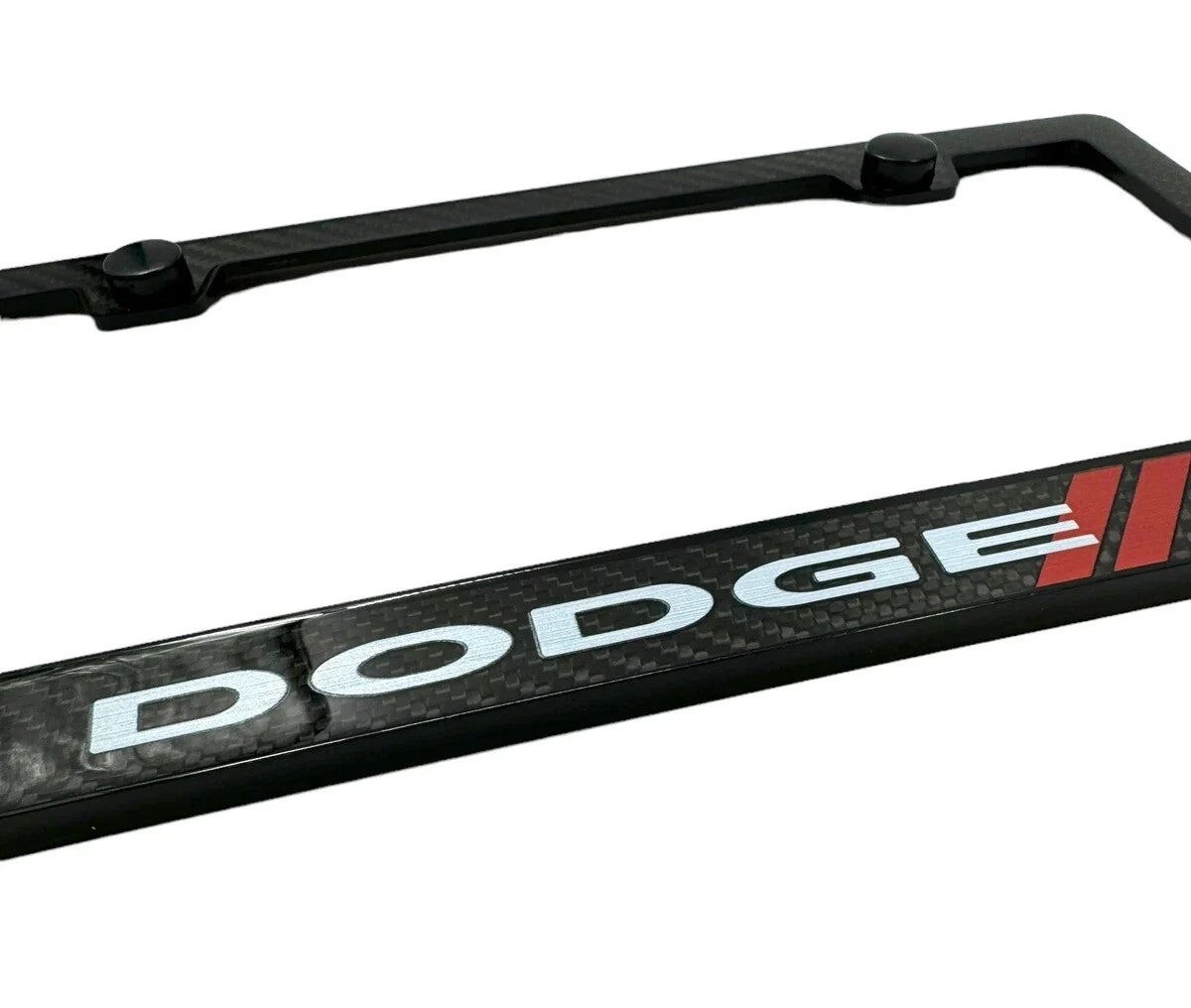 Stripe ABS Real Carbon Fiber License Plate Frame for Dodge (2015–2024)