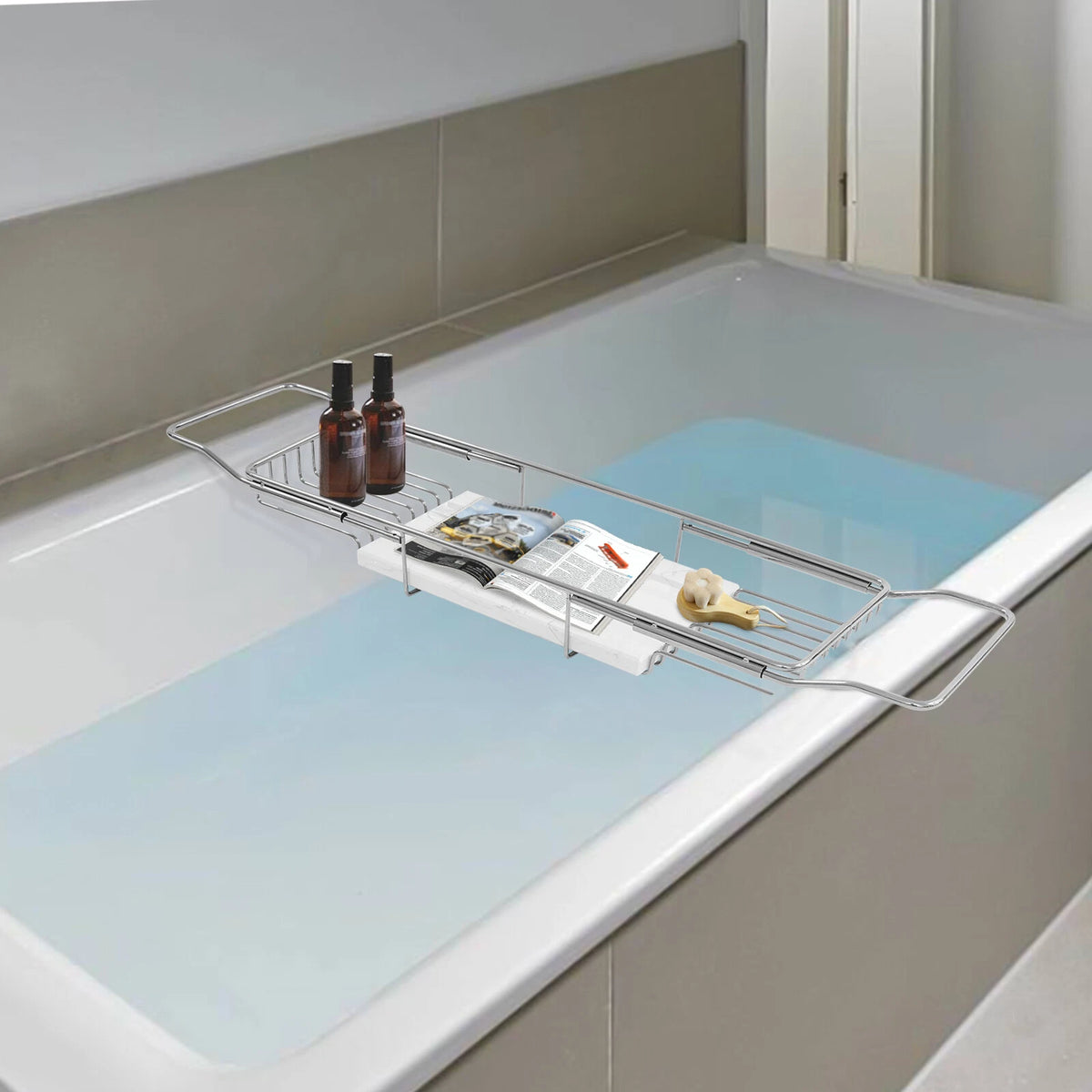 Stainless Steel Bathtub Caddy for Bath Tub (Expandable)