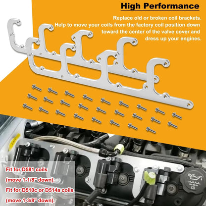 Square Ignition Coil Brackets for 5.3L LS Truck (For00387)