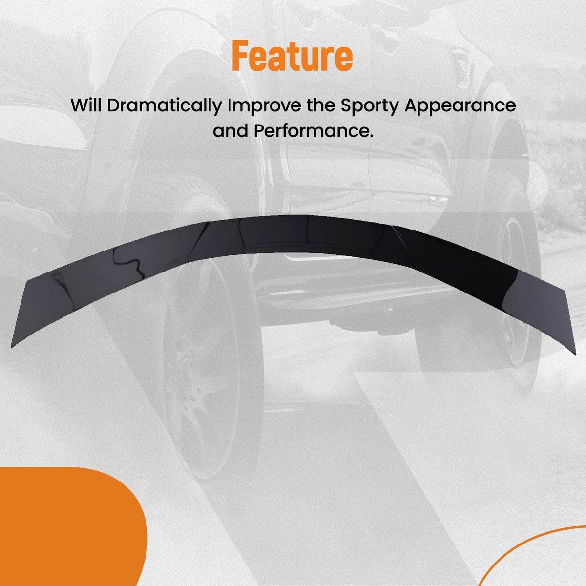 Black Trunk Wing Spoiler for Chevrolet Corvette C8 (2020–Present)