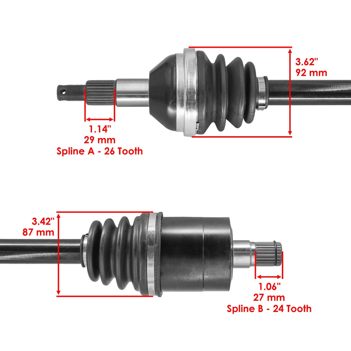 Celox Rear Right CV Joint Axle for Can-Am Renegade 570 XMR (2020–2021) AX442 - AA, 705503024, 705502713