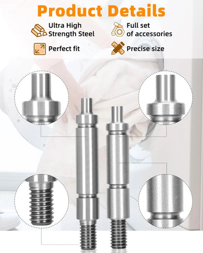 Dryer Drum Support Roller Shaft Kit for WPW10359270 & WPW10359269