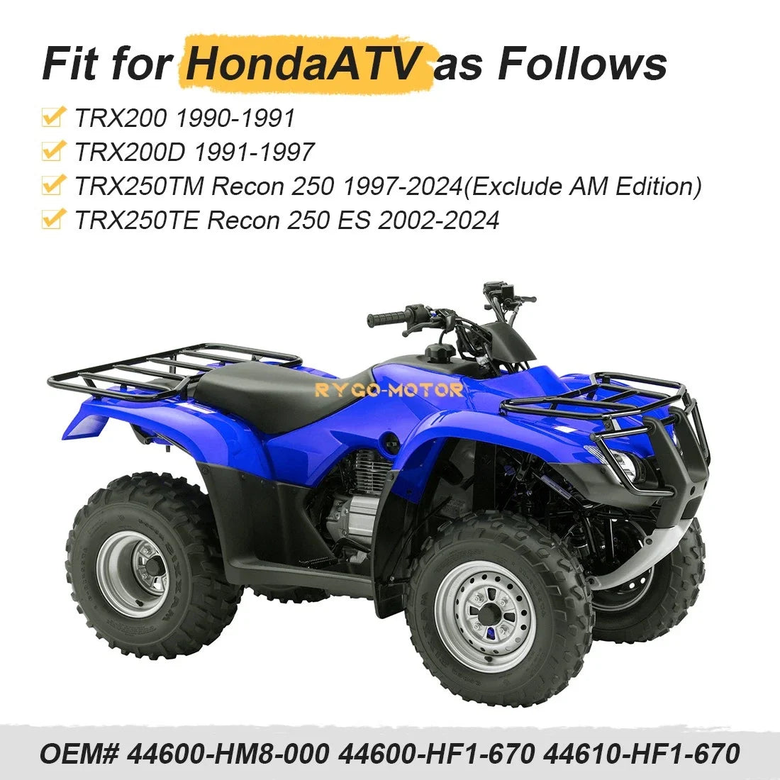 2 Front Brake Drum for Honda FourTrax TRX200 TRX200D (1990–1997) 44600-HM8-000