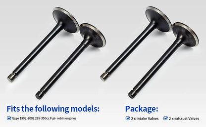 Exhaust & Intake Valve Set for EZGO 4 Cycle Gas Golf Cart (1992–1995)