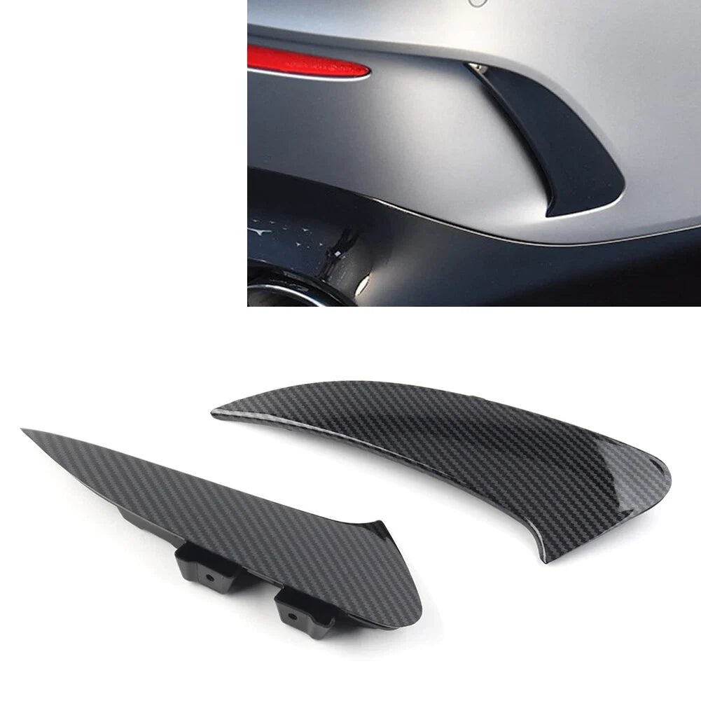 2X ABS Rear Bumper Grille Slats Spoiler Trim for Mercedes Benz CLA (2020–2023)